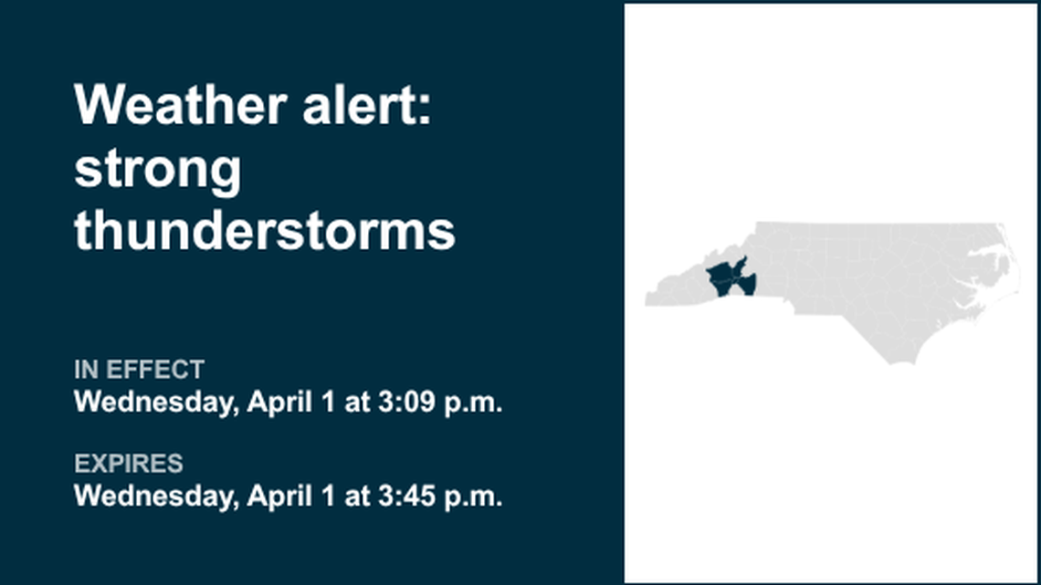 UPDATE: Thunderstorms with marble-sized hail in Western North Carolina Wednesday 
