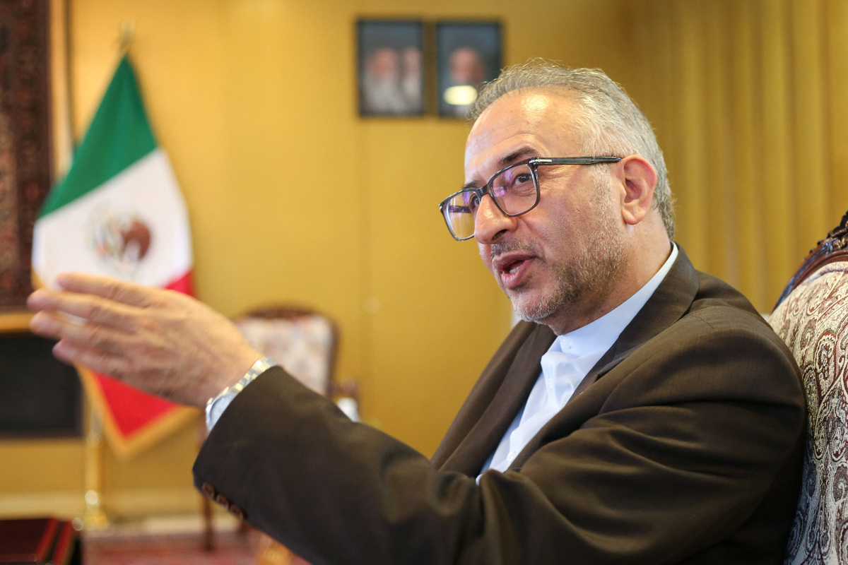 Iranian Ambassador to Mexico Abolfazl Pasandideh speaks during an interview with Reuters, saying the Iranian soccer squad has still not received their U.S. visas days before their first World Cup match in Los Angeles, raising the possibility the team may not be able to compete in the tournament amid ongoing tensions between the two countries, in Mexico City, Mexico, June 4, 2026. REUTERS/Seila Montes