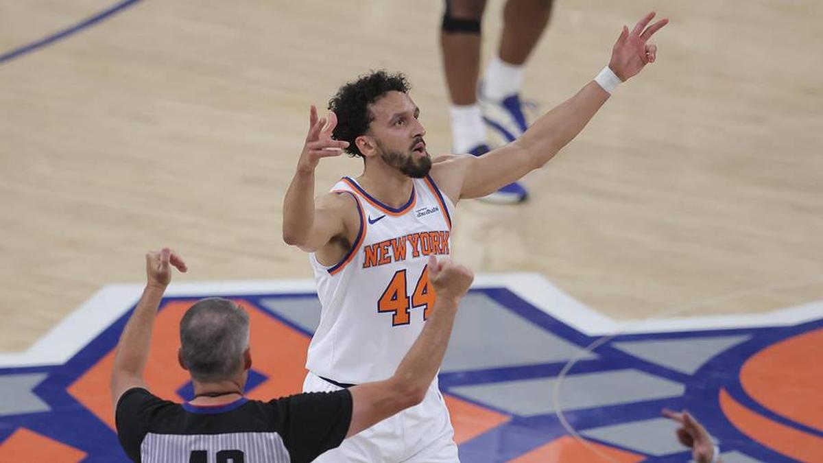  Shamet has hit some of the biggest shots of the Knicks' playoff run. | Brad Penner-Imagn Images 