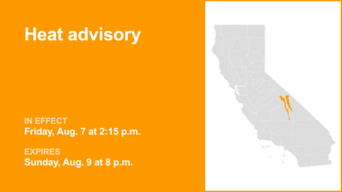 Heat advisory active for Eastern Sierra Slopes of Inyo County and White Mountains of Inyo County 