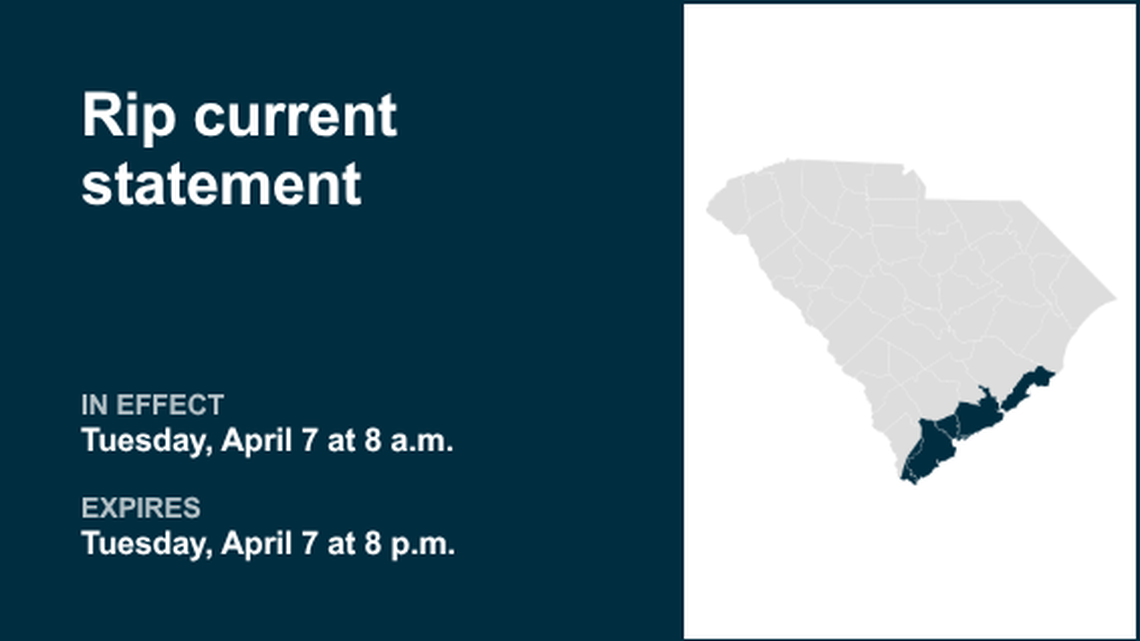 UPDATE: Rip current statement for Lowcountry until Tuesday evening 