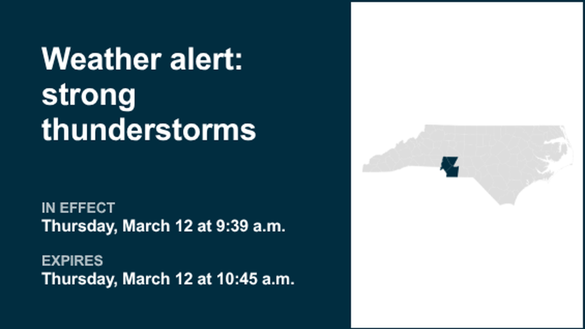 Weather alert issued for the Piedmont region Thursday morning - gusts up to 50 mph 