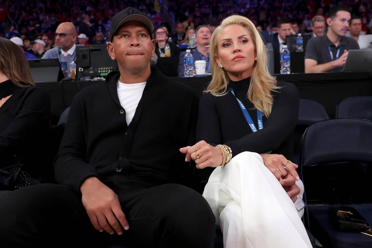  New York Yankees former player Alex Rodriguez and his girlfriend Jaclyn Cordeiro. © Brad Penner-Imagn Images