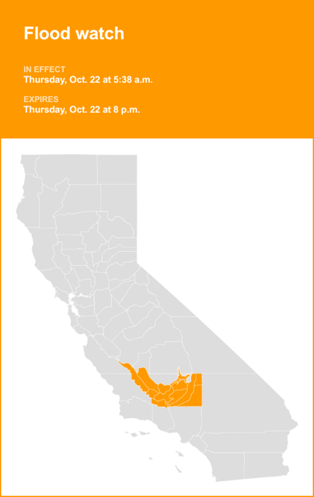 UPDATE: Flood watch in place for Central California until Thursday ...