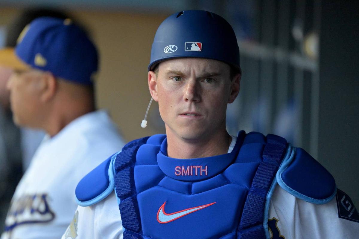  Los Angeles Dodgers catcher Will Smith (16) © Jayne Kamin-Oncea-Imagn Images