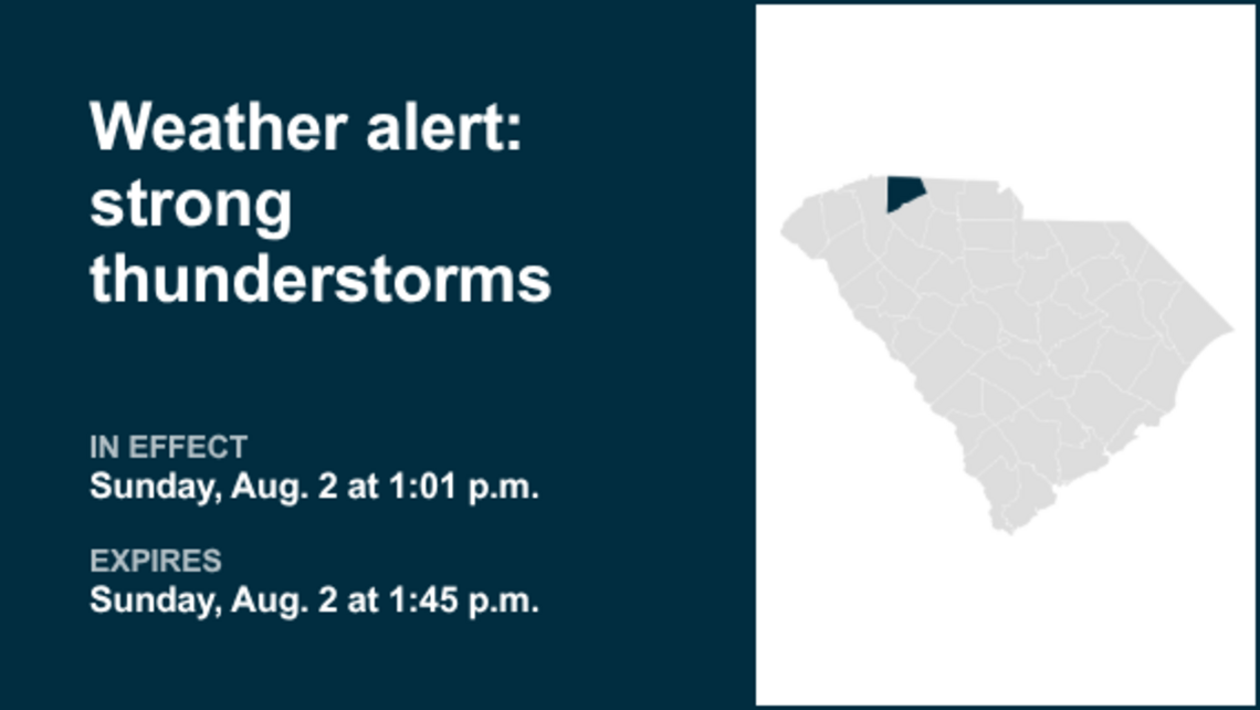 UPDATE: Pea-sized hail predicted with thunderstorms to hit Spartanburg County Sunday 