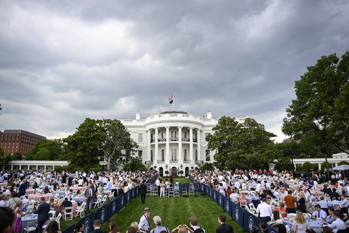  WASHINGTON DC, UNITED STATES - JUNE 4: General view from the White House Congressional Picnic hosted by US President Joe Biden and the First Lady Jill Biden in the South Lawn of the White House in Washington DC of United States on June 04, 2024. (Photo by Celal Gunes/Anadolu via Getty Images) 