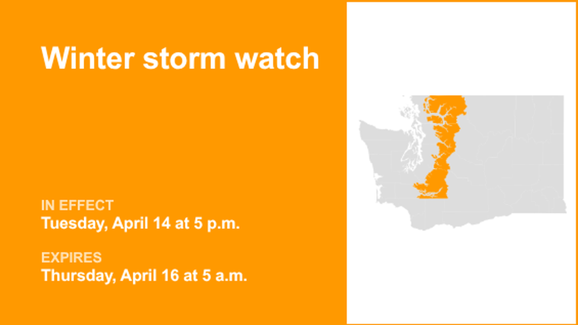 UPDATE: Winter storm watch in place for Western Washington for Tuesday and Wednesday 