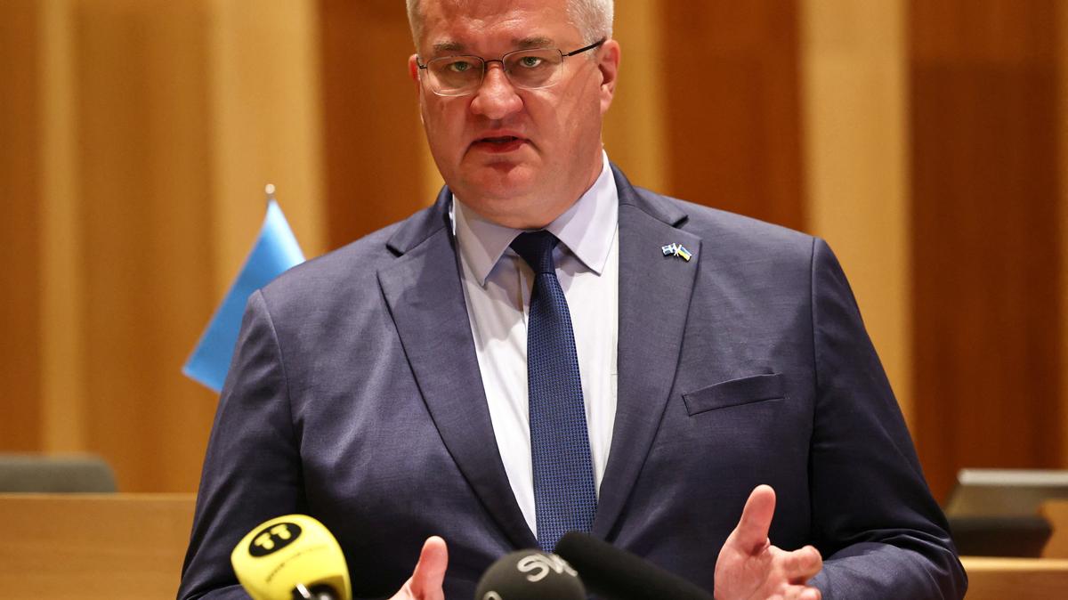 Ukrainian Foreign Minister Andriy Sybiha attends a press conference in Kristianstad, Sweden, May 20, 2026. REUTERS/Tom Little
