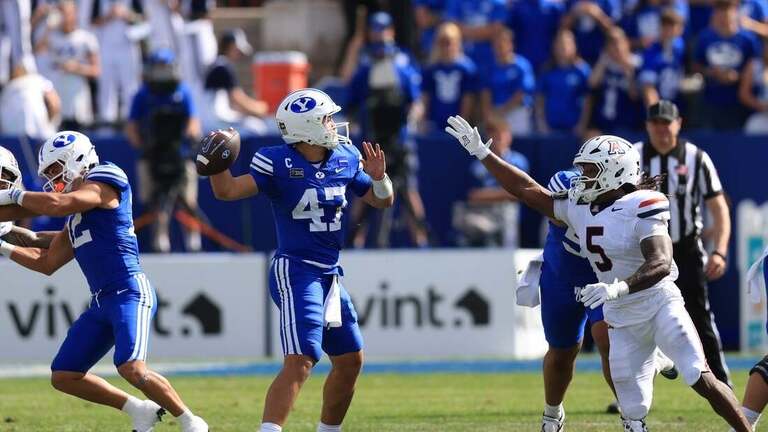 Bear Bachmeier accounts for four scores as No. 15 BYU razes Arizona 