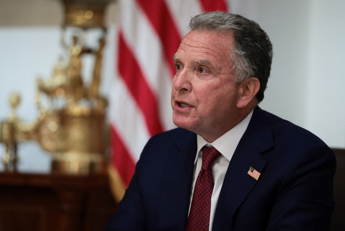U.S. Special Envoy Steve Witkoff speaks during a cabinet meeting at the White House in Washington, D.C., U.S., March 26, 2026. REUTERS/Evelyn Hockstein