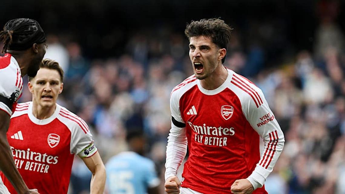  Havertz scored his first Premier League goal since last February. | Stuart MacFarlane/Arsenal FC/Getty Images 