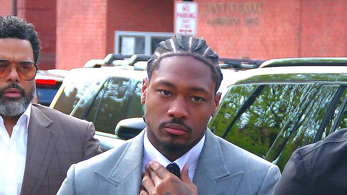  Former New England Patriots wide receiver Stefon Diggs arrives at Dedham District Court on Tuesday, May 5, 2026 for the second day of his assault trial. | Mark Jarret Chavous/The Enterprise / USA TODAY NETWORK via Imagn Images 