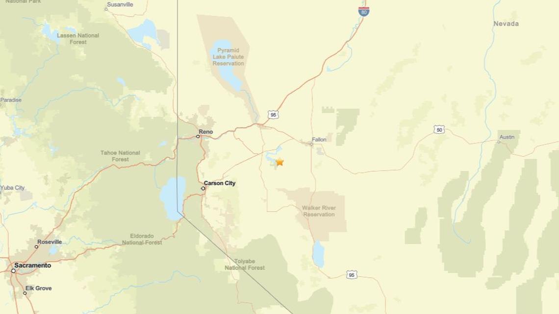 Update: Earthquake shakes region near Silver Springs, NV on April 13 - 2.1 magnitude detected 