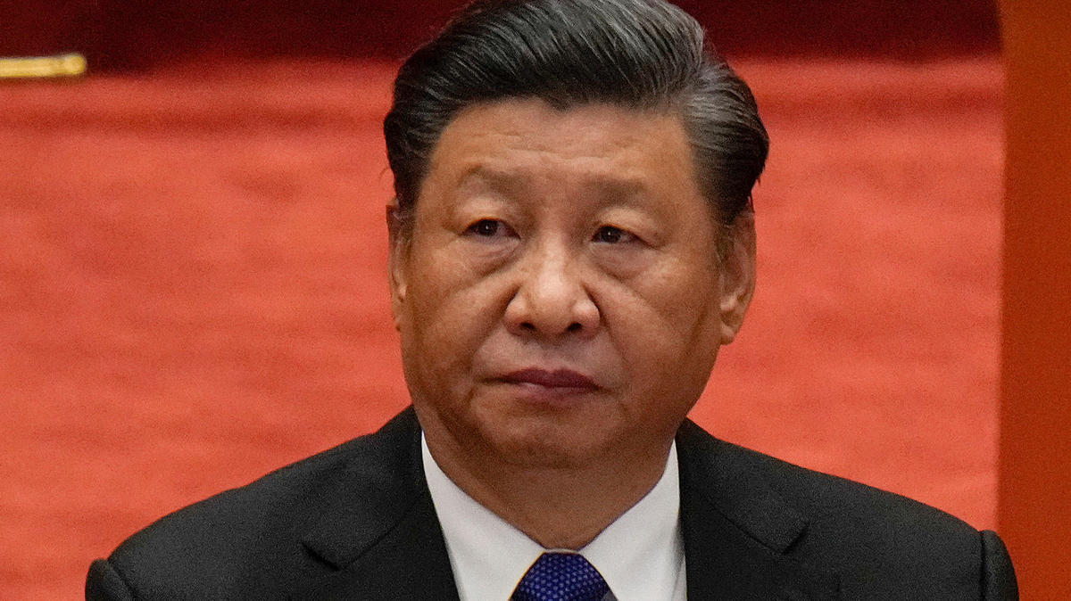 Foto tomada el 9 de octubre de 2021 del presidente chino Xi Jinping en Beijing. (Foto AP/Andy Wong)
