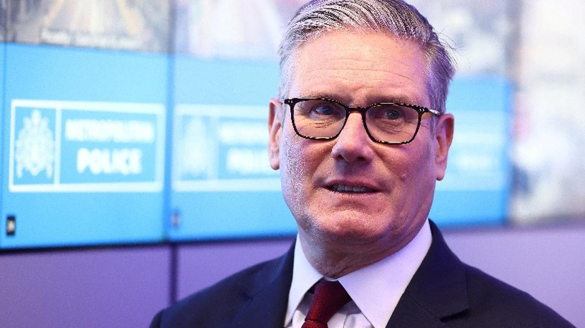 British Prime Minister Keir Starmer looks on as he meets with the members of the police to discuss operational planning ahead of this weekend's protests, in London, Britain, May 15, 2026. Peter Nicholls/Pool via REUTERS