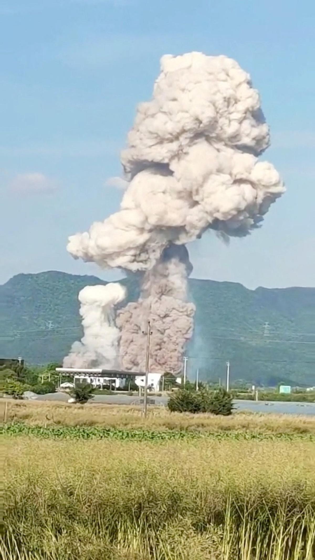 Smoke rises from a fireworks factory explosion in Changsha, Hunan province, China May 4, 2026, in this screengrab obtained from a social media video. SOCIAL MEDIA/via REUTERS