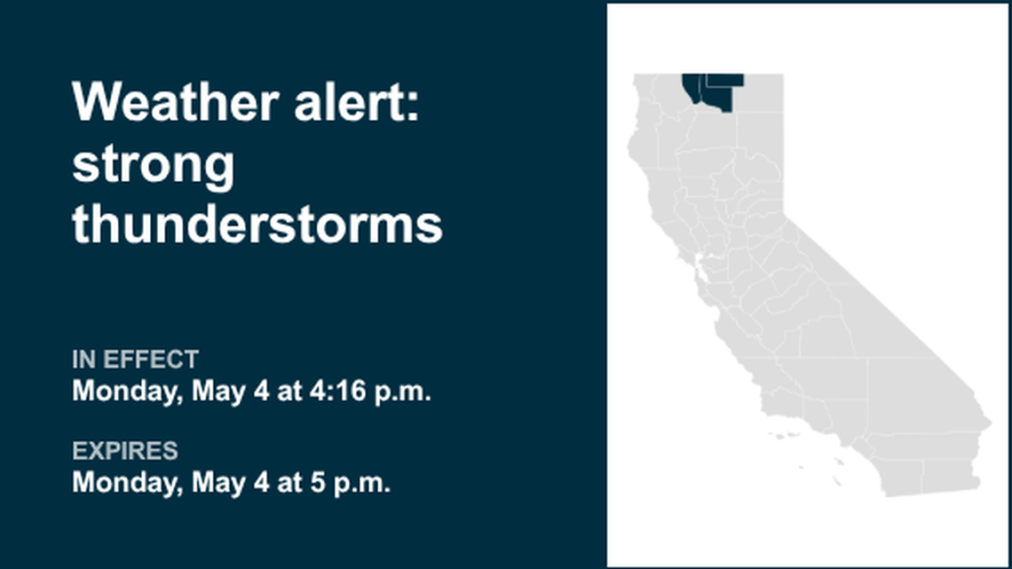 UPDATE: Weather alert affecting Shasta Cascade early Monday evening, says the NWS 