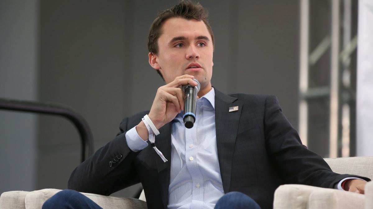 Charlie Kirk speaks onstage during Politicon 2018 at Los Angeles Convention Center on Oct; 20, 2018, in Los Angeles, California.