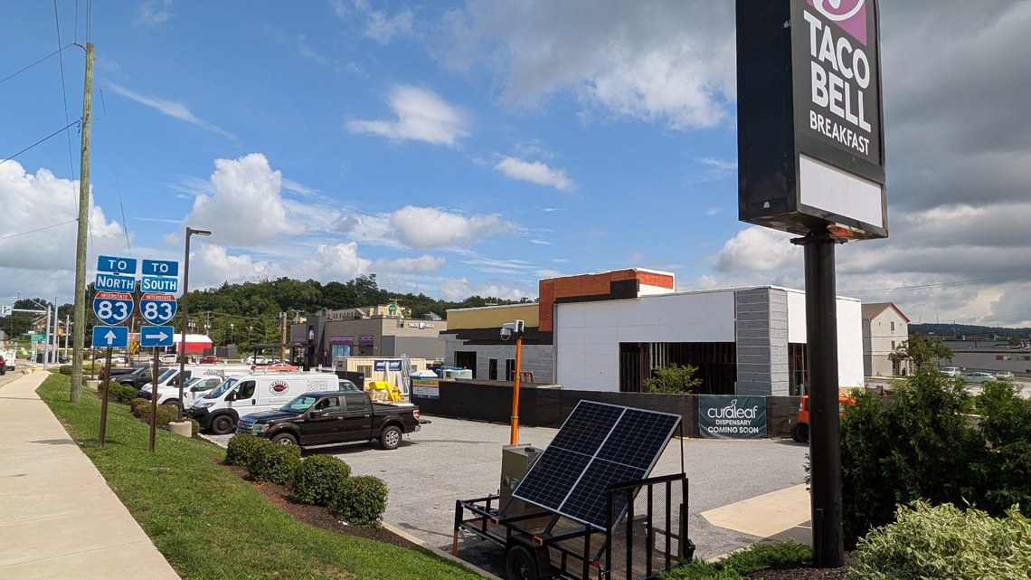 What's being built near the Taco Bell along Route 30 in the York area? 