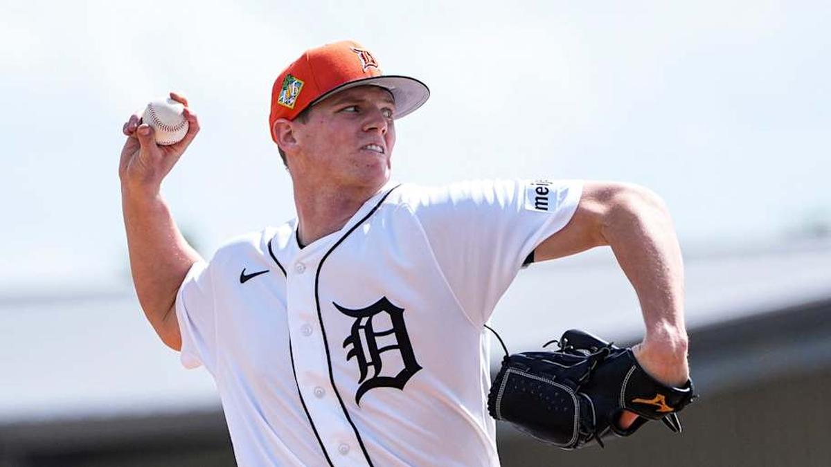  Detroit Tigers pitcher Troy Melton throws at live batting practice during spring training at TigerTown in Lakeland, Fla. on Sunday, Feb. 15, 2026. | Junfu Han / USA TODAY NETWORK via Imagn Images 