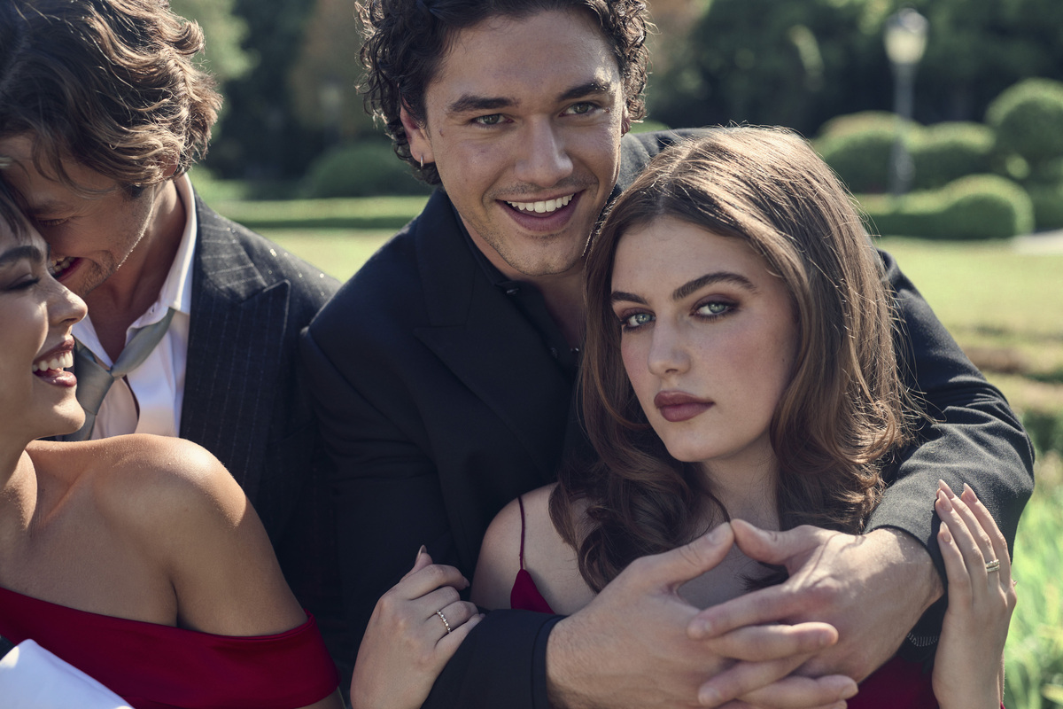 Stephen Kalyn, Mika Abdalla, Belmont Cameli and Ella Bright pose for a photoshoot announcing Season 2!Prime Video