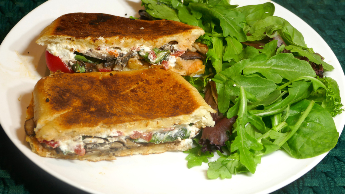 Quick Fix: Portobello Mushroom Panini with Arugula Salad
