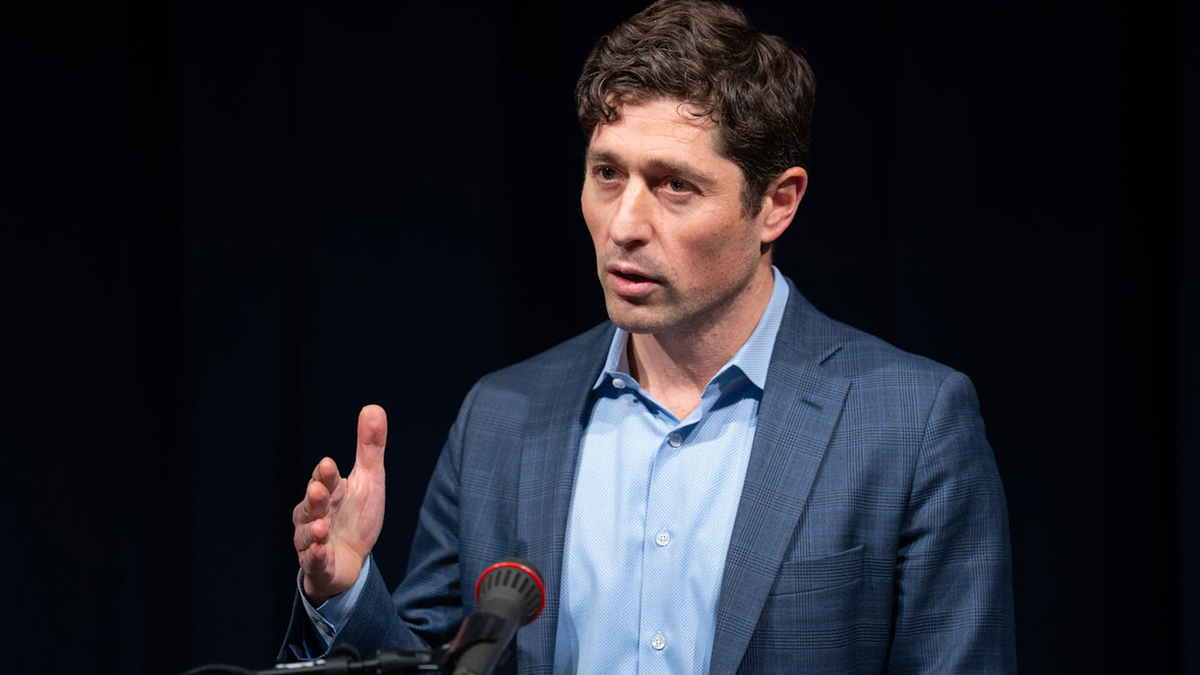Minneapolis Mayor Jacob Frey speaks at a press conference in January. Frey is endorsing Rep. Angie Craig over Lt. Gov. Peggy Flanagan in the U.S. Senate race. (Alex Kormann/The Minnesota Star Tribune/TNS)