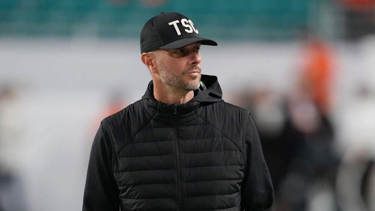  Jan 19, 2026; Miami Gardens, FL, USA; Las Vegas Raiders general manager John Spytek walks on the sideline before the CFP National Championship college football game between the Indiana Hoosiers and the Miami Hurricanes at Hard Rock Stadium. Mandatory Credit: Kirby Lee-Imagn Images | Kirby Lee-Imagn Images 
