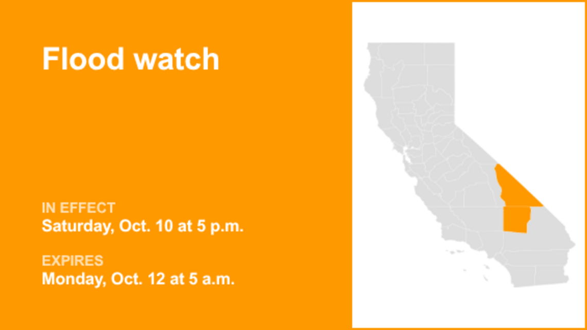 Flood watch affecting Death Valley and Western Mojave Desert from Saturday to Monday 