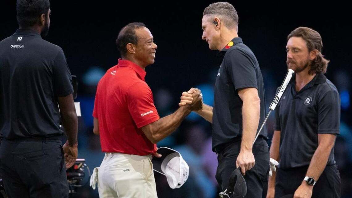 Tiger Woods makes public appearance in support of new PGA plan