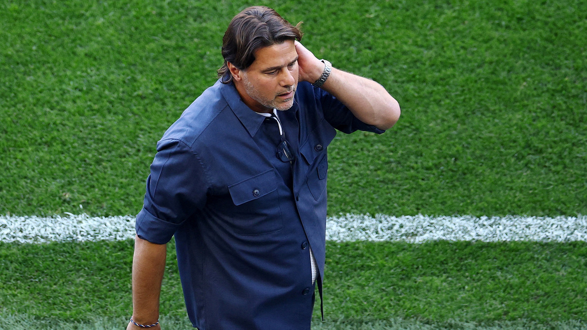 FILE PHOTO: U.S. coach Mauricio Pochettino during the FIFA World Cup 2026 Round of 16 United States v Belgium game, Seattle Stadium, Seattle, Washington, U.S. - July 6, 2026 REUTERS/Agustin Marcarian/File Photo