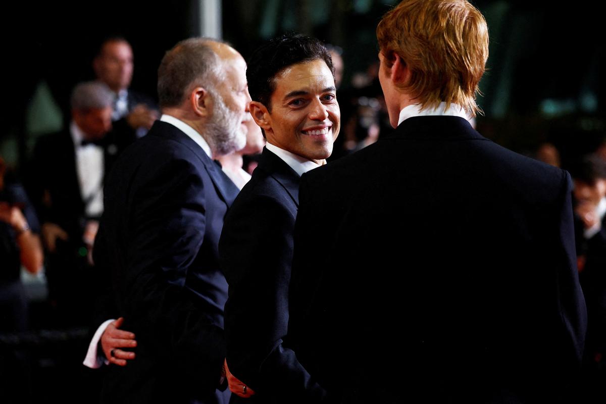 Director Ira Sachs, cast members Rami Malek and Luther Ford pose on the red carpet during arrivals for the screening of the film "The Man I Love" in competition at the 79th Cannes Film Festival in Cannes, France, May 20, 2026. REUTERS/Sarah Meyssonnier