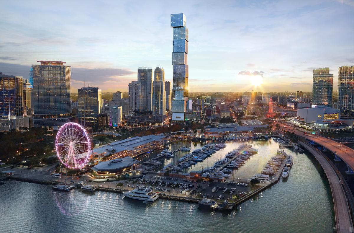  The Waldorf Astoria Hotel & Residences Miami is planned to rise 1,049 feet over Biscayne Boulevard. 