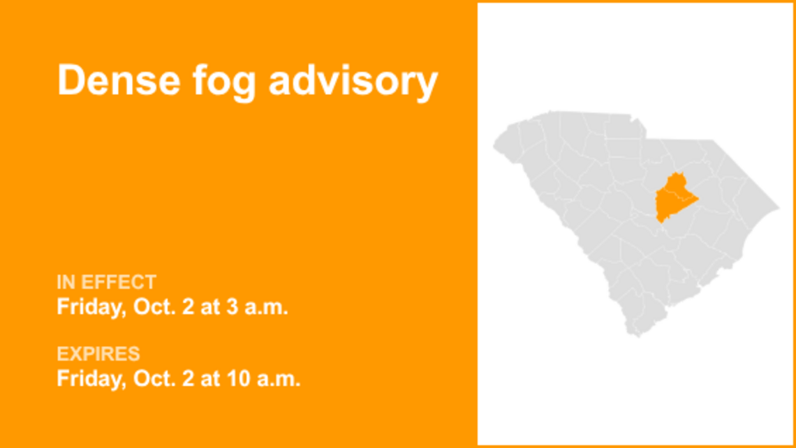 Lee and Sumter counties under a dense fog advisory until Friday morning 