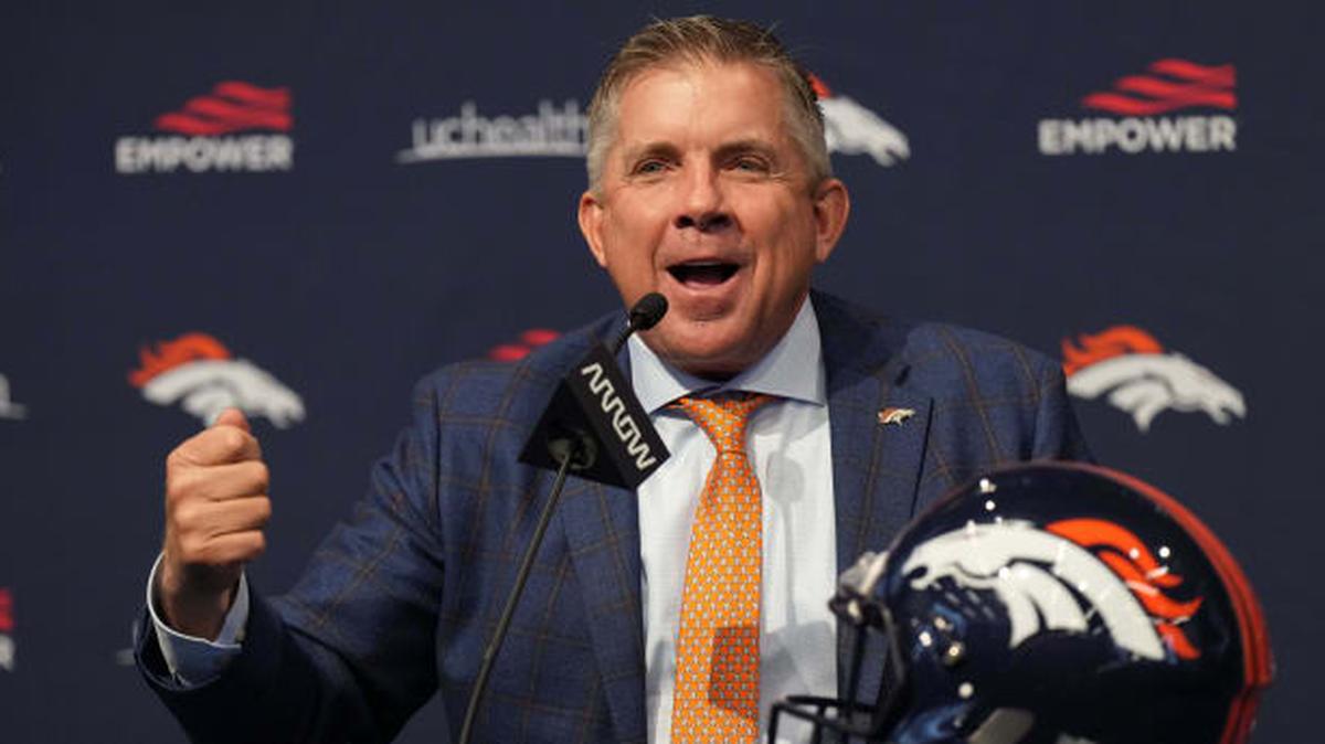 Payton spoke to the media for the first time as Broncos coach on Monday, and he also seemed to be speaking to Russell Wilson.Ron Chenoy/USA TODAY Sports