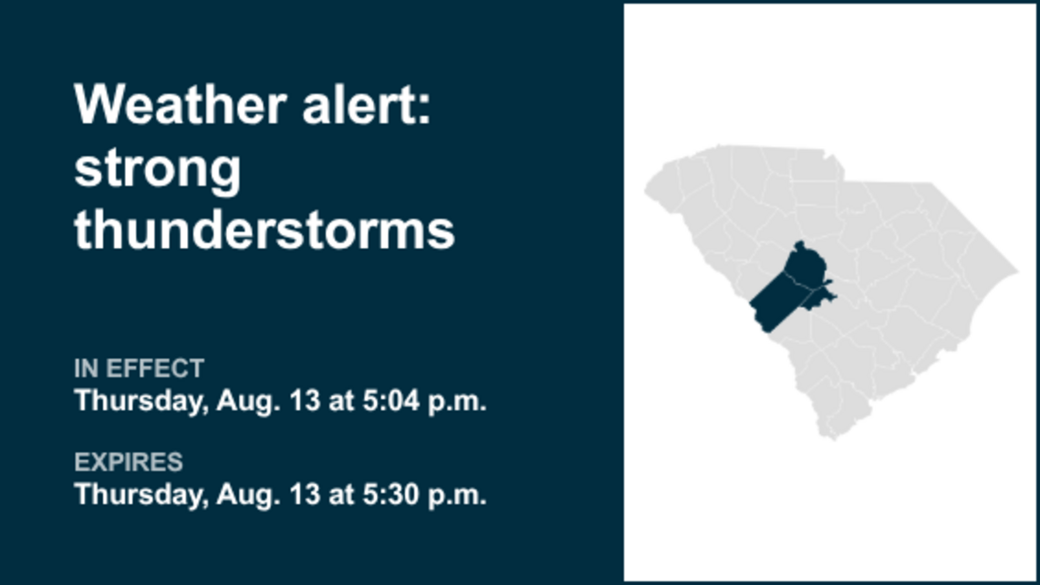 UPDATE: Thunderstorms with pea-sized hail in Sumter and Clarendon counties Thursday 