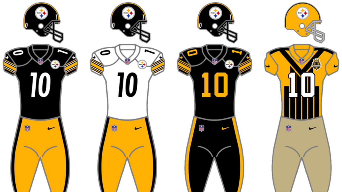  The Steelers uniforms have mostly remained unchanged over the past several decades. | Photo via Wikipedia 