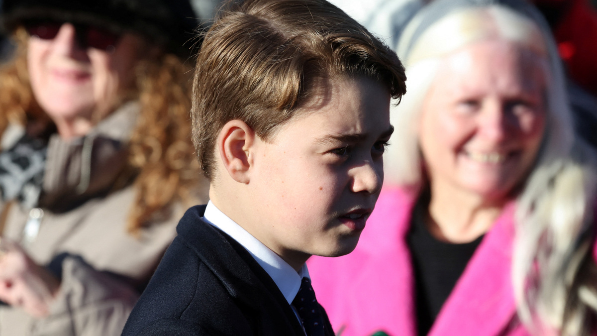FILE PHOTO: Britain's Prince George leaves after attending the Royal Family's Christmas Day service at St. Mary Magdalene's church, as the royals take residence at the Sandringham estate in eastern England, Britain, December 25, 2025. REUTERS/Hannah McKay/File photo