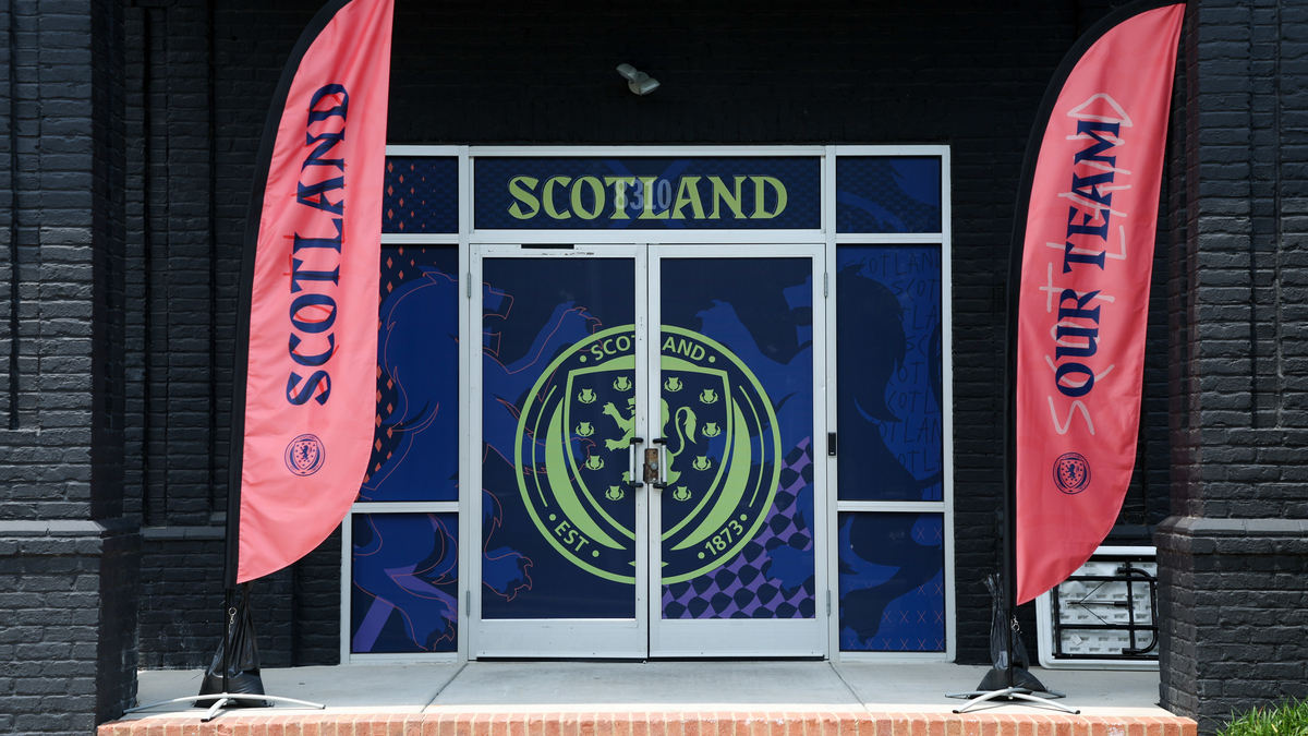 Scotland World Cup Media Access – FIFA World Cup 2026. A general view of the entrance for Scotland at Atrium Health Performance Park on June 8, 2026 in Charlotte, North Carolina. 