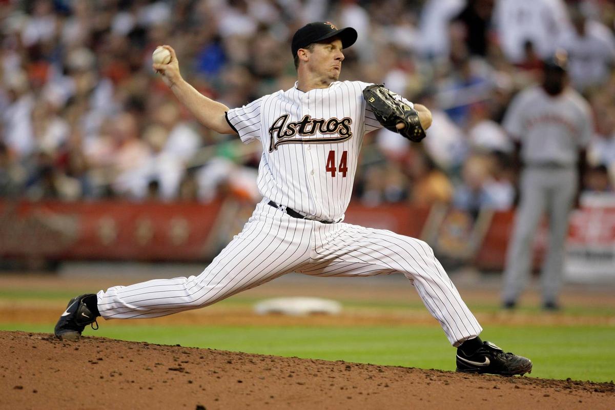  Houston Astros starting pitcher Roy Oswalt throws a pitch against the San Francisco Giants at Minute Maid Park. Brett Davis-USA TODAY Sports
