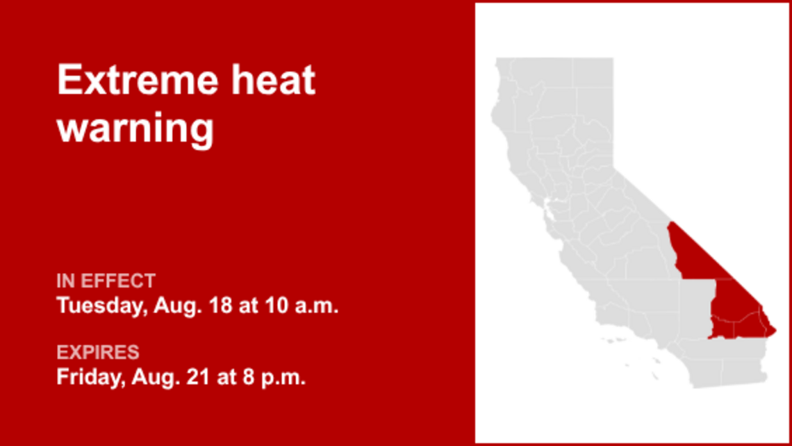 UPDATE: Extreme heat warning in place for San Bernardino County until Friday evening 