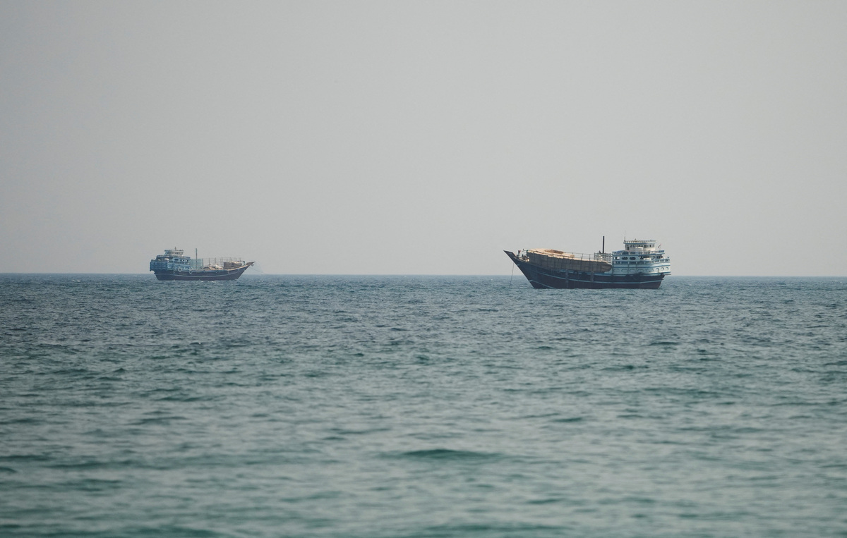 Vessels at the Strait of Hormuz, as seen from Musandam,Oman, July 12, 2026. REUTERS/Stringer