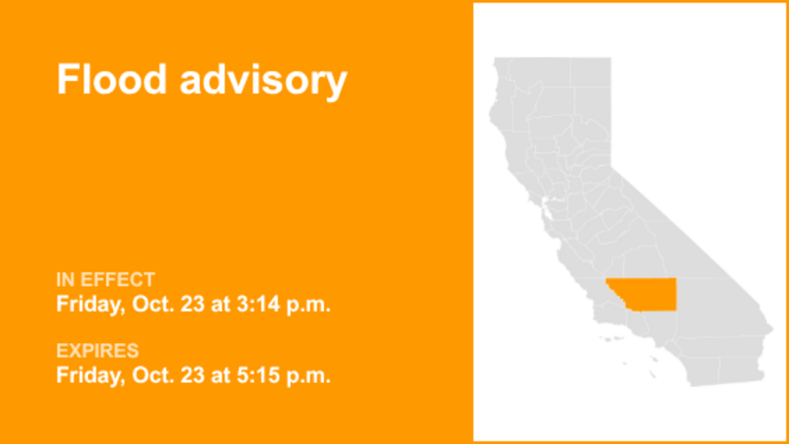 UPDATE: The current flood advisory for Kern County will expire at 5:15 p.m. 