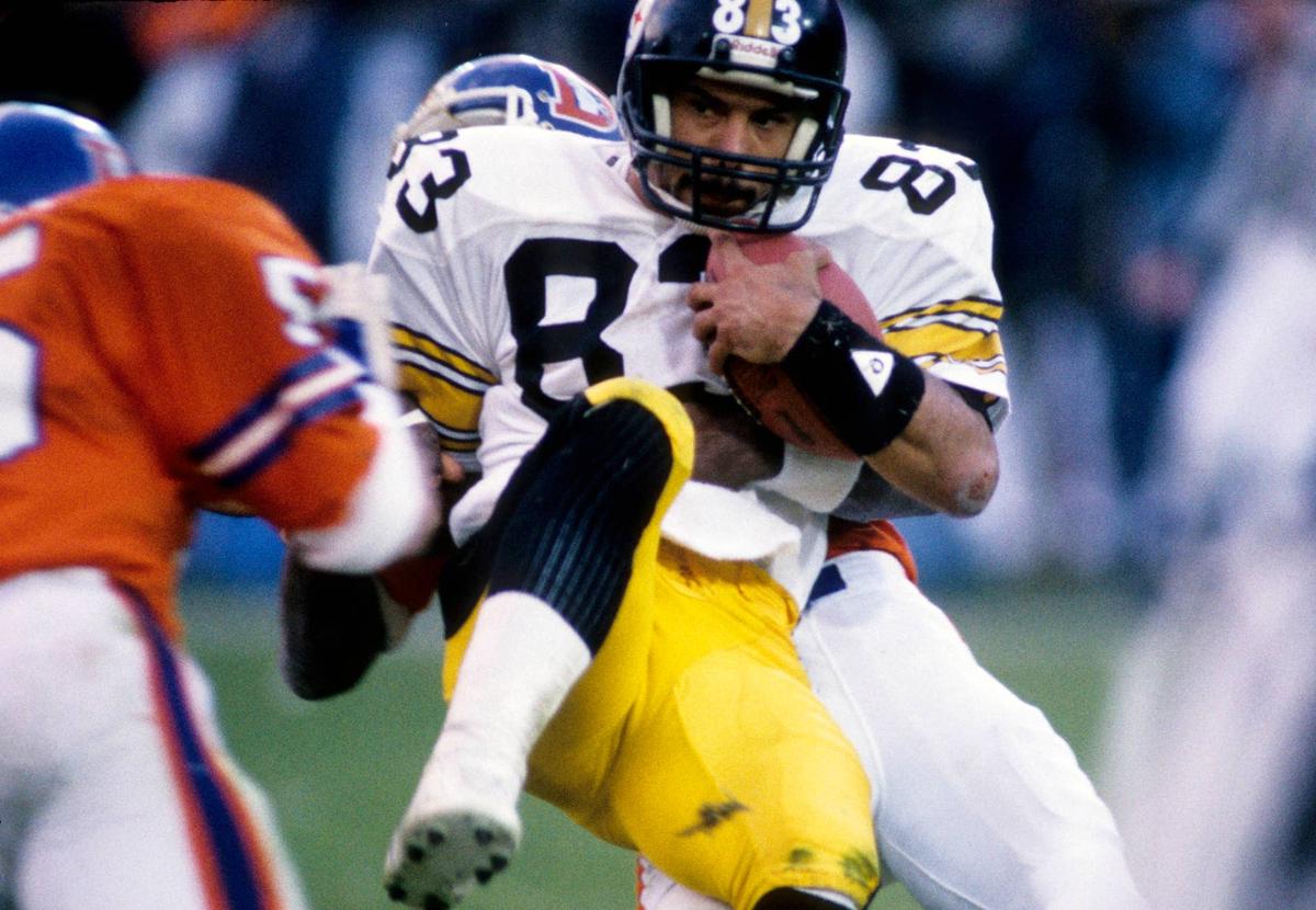 Pittsburgh Steelers receiver Louis Lipps in action against the Denver Broncos during the 1984 AFC Divisional Playoff Game at Mile High Stadium. MPS-USA TODAY Sports