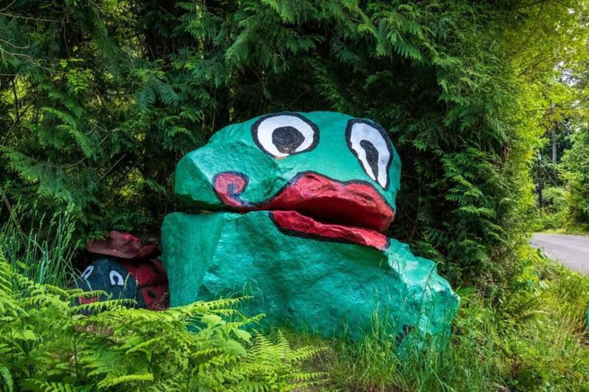  The famous Frog Rock landmark is maintained by local residents. Photo credit: June Russell-Chamberlin 