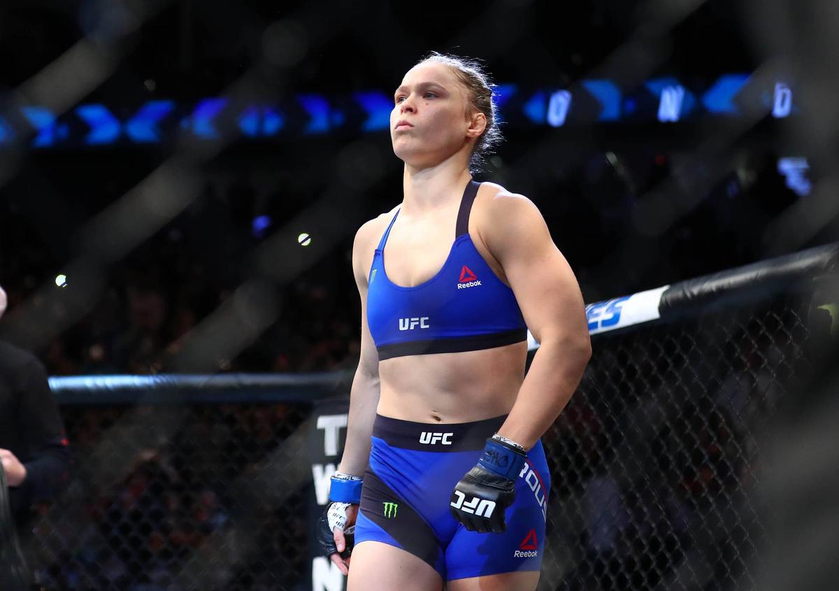  December 30, 2016; Las Vegas, NV, USA; Ronda Rousey before her match against Amanda Nunes during UFC 207 at T-Mobile Arena. Mandatory Credit: Mark J. Rebilas-USA TODAY Sports 