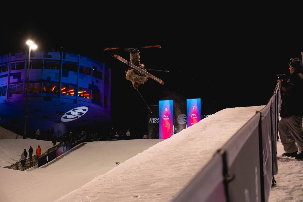 Amy Fraser competes at Season One of The Snow League in LAAX. .
