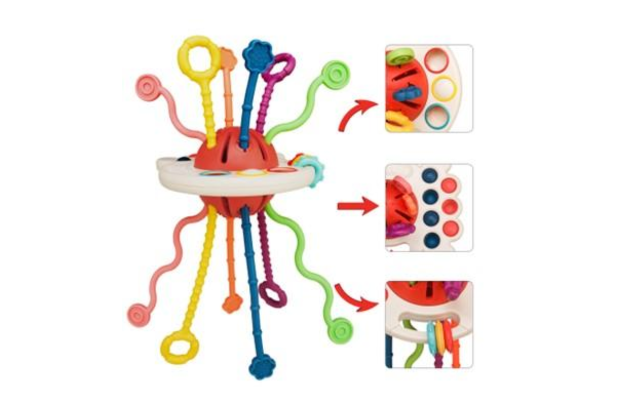  The recalled Tiyol Pull-String Teething Toy 