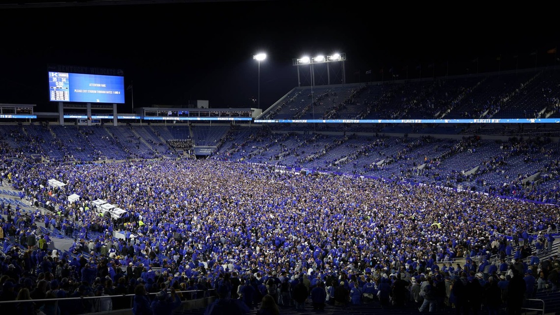 Kentucky's Field Storm After Upset Win vs. LSU Comes at $500,000 Cost
